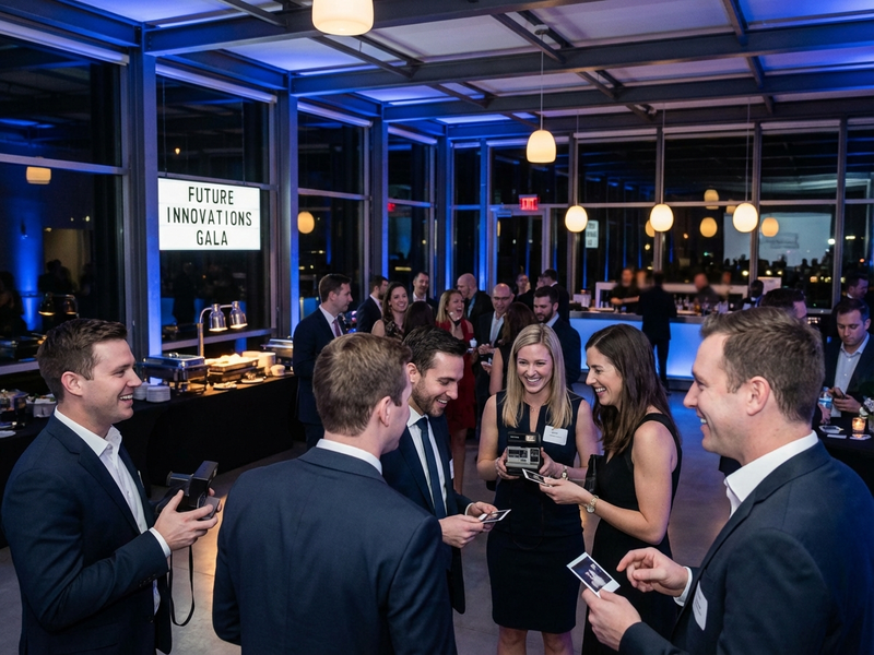 Soiree corporate avec animation photo Polaroid