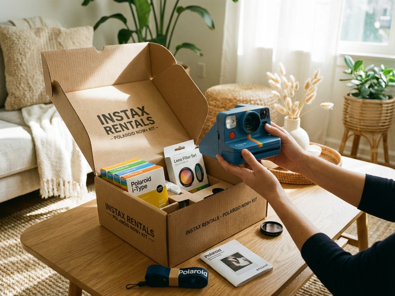 Kit de location Polaroid dans son carton avec accessoires